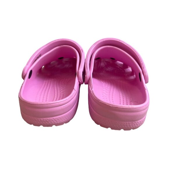Crocs Pink Slip On With  Jibbitz Charms  Slippers Sz  8M/10W - Picture 5 of 7